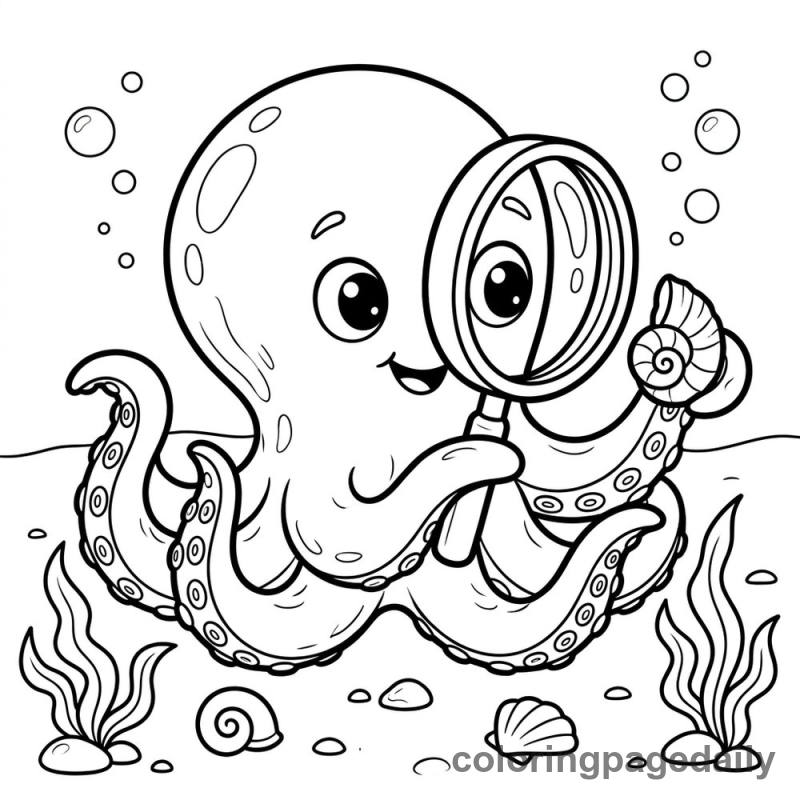 Kraken Detective Fun - Colored reference example