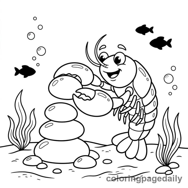 Lobster Stacks Smooth Pebbles - Colored reference example