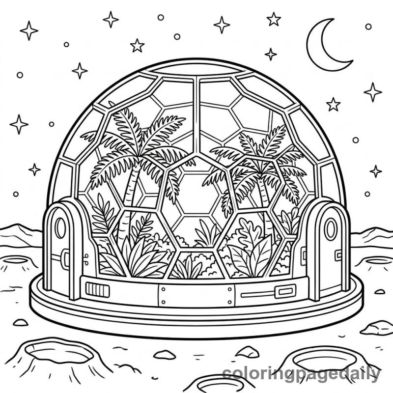 Lunar Botanical Bio Dome - Colored reference example