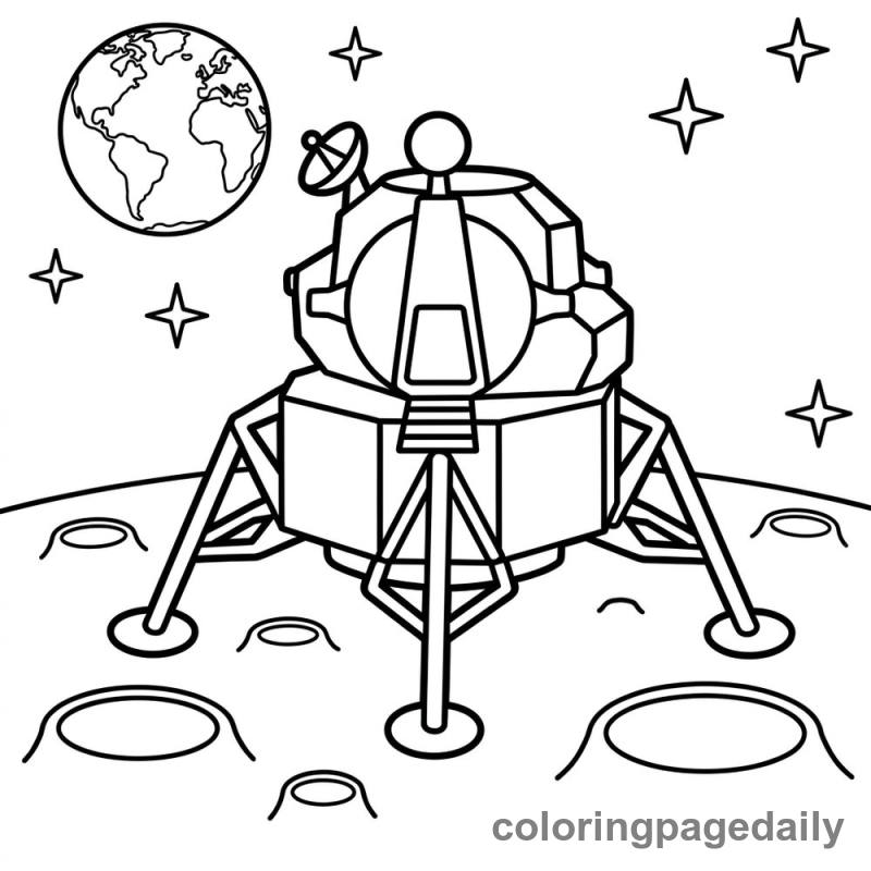 Lunar Lander's Quiet Landing - Colored reference example