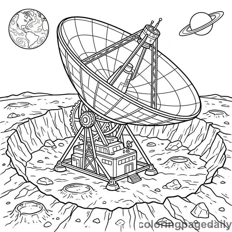 Lunar Radio Telescope Observatory - Colored reference example