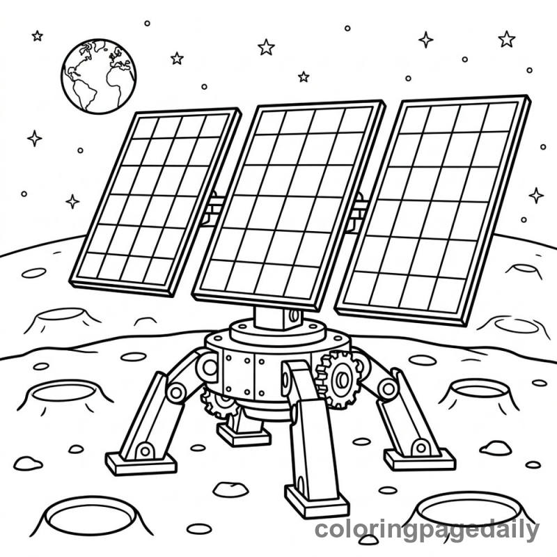 Lunar Solar Panel Power Array - Colored reference example