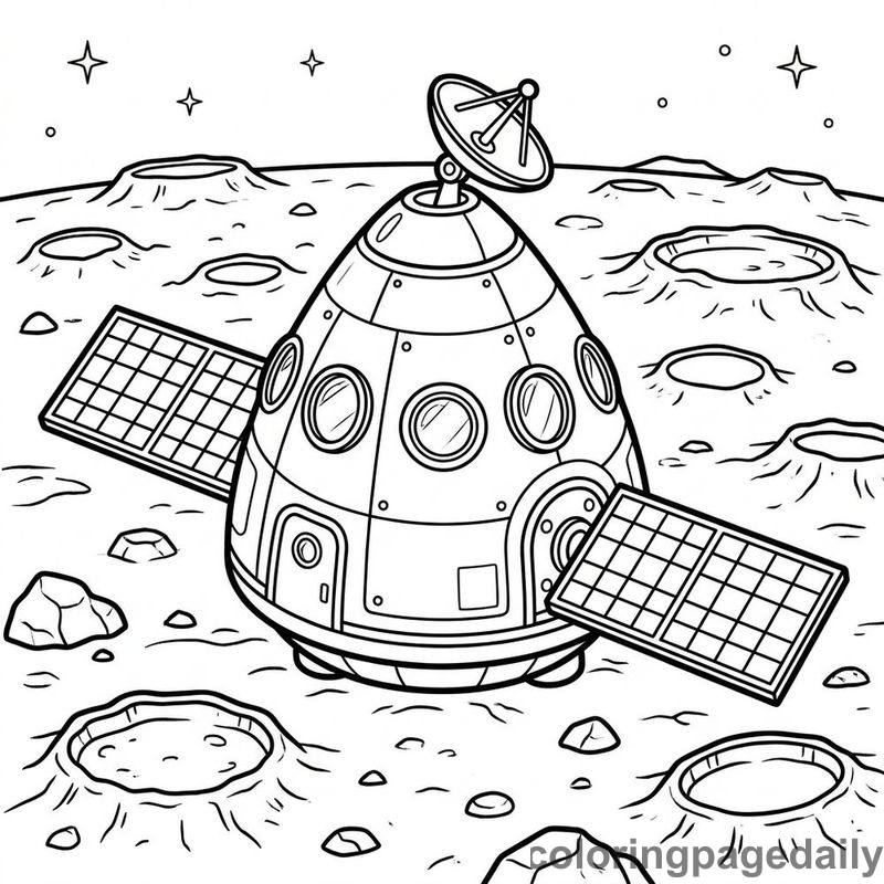 Lunar Teardrop Habitat Pod - Colored reference example