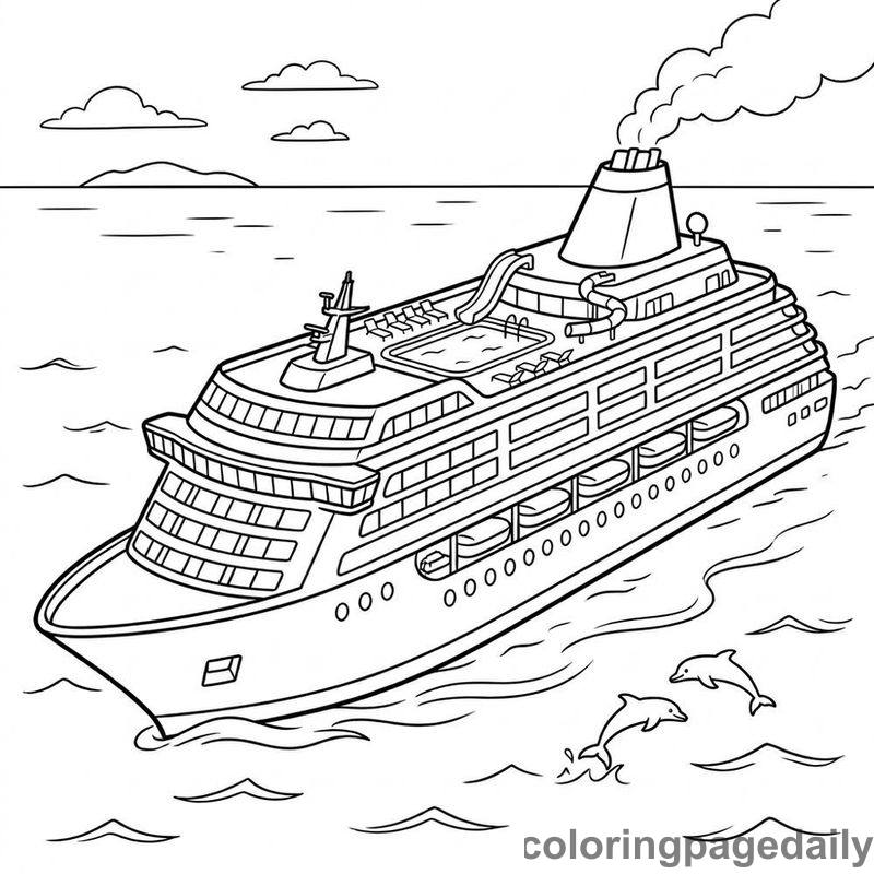 Luxury Cruise Ship - Colored reference example