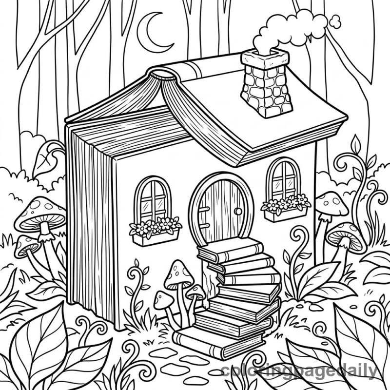 Magical Book House - Colored reference example