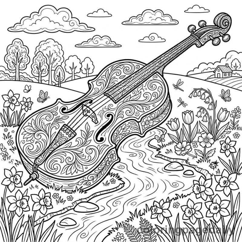 Magical Cello Spring Bridge - Colored reference example