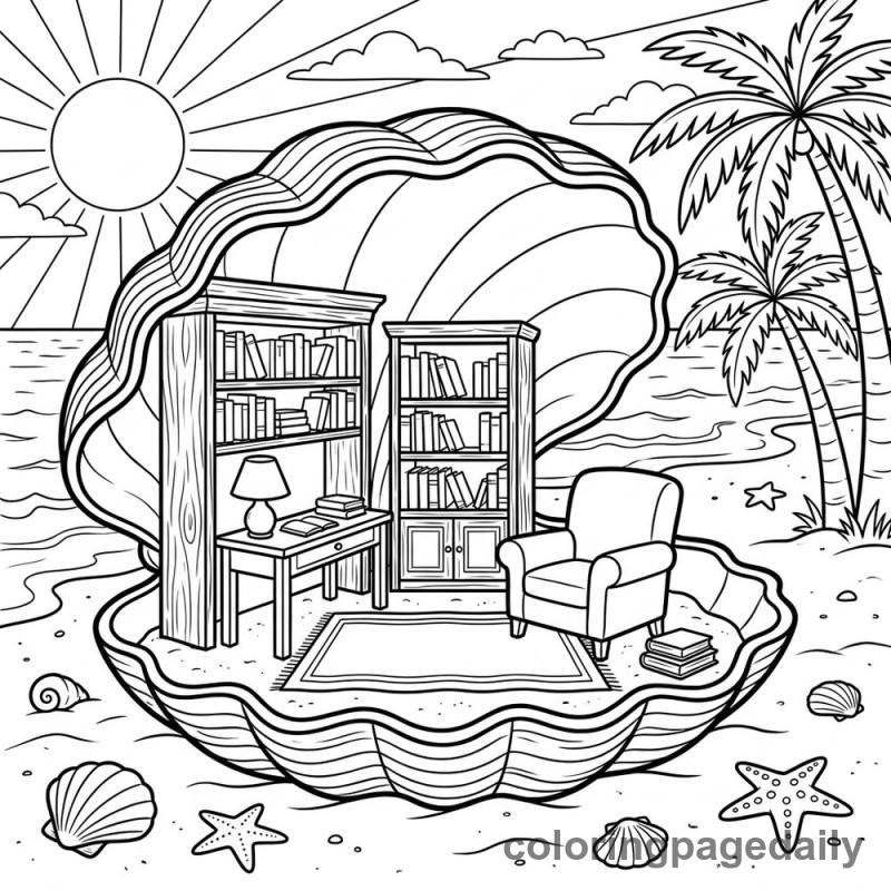 Magical Clam Shell Library - Colored reference example