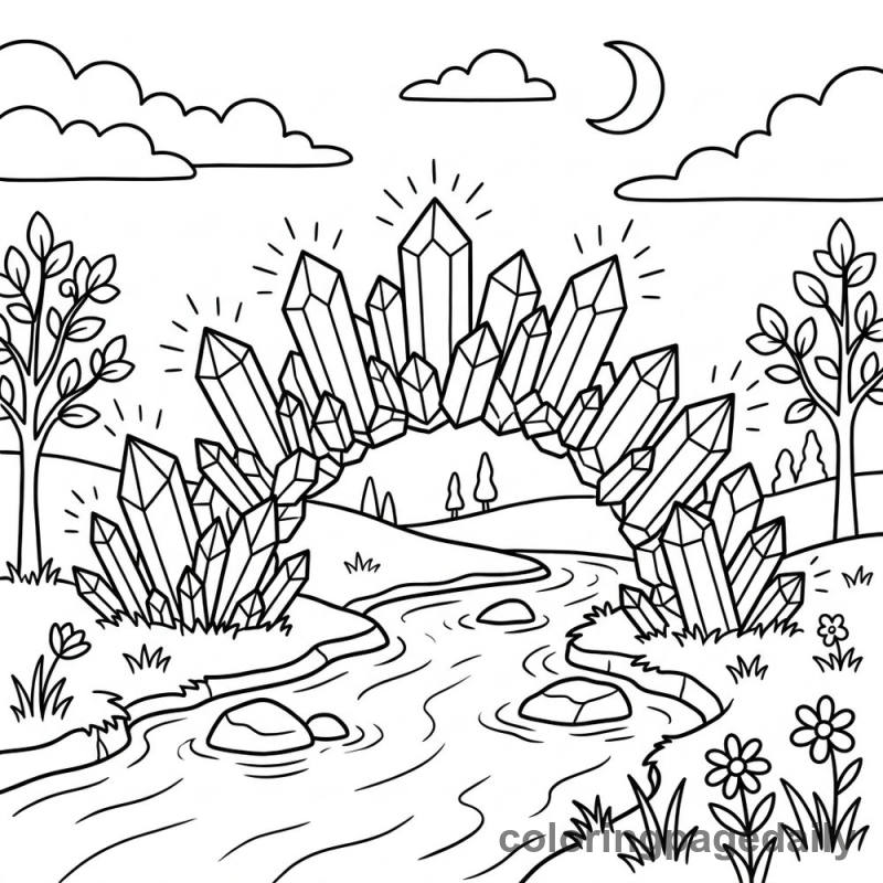 Magical Crystal Bridge - Colored reference example