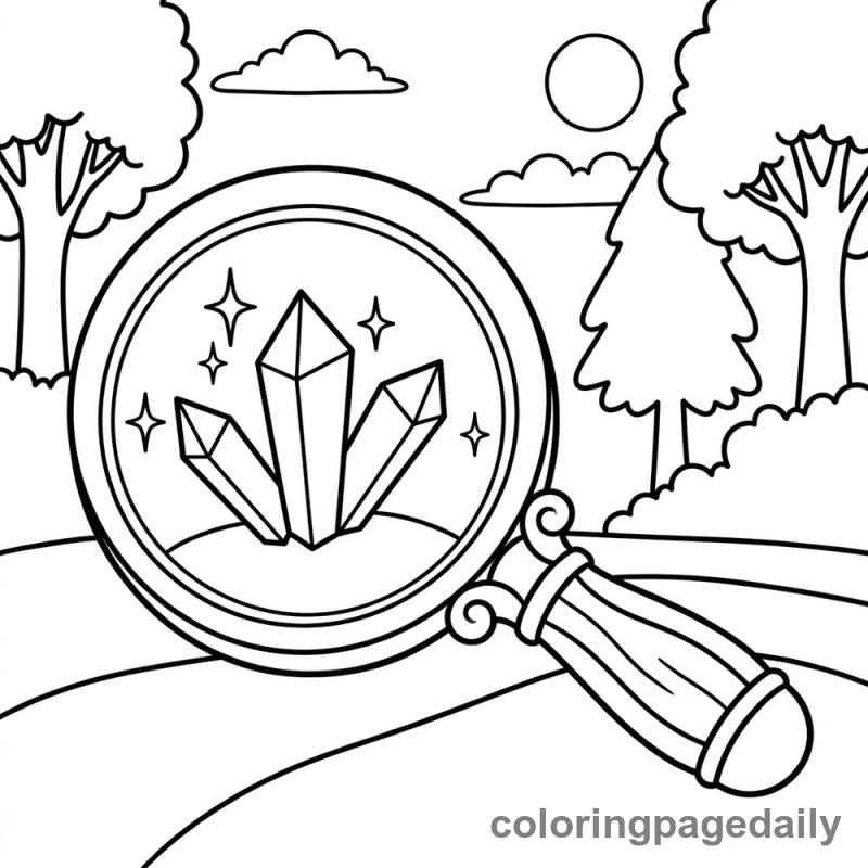 Magical Forest Magnifying Glass - Colored reference example