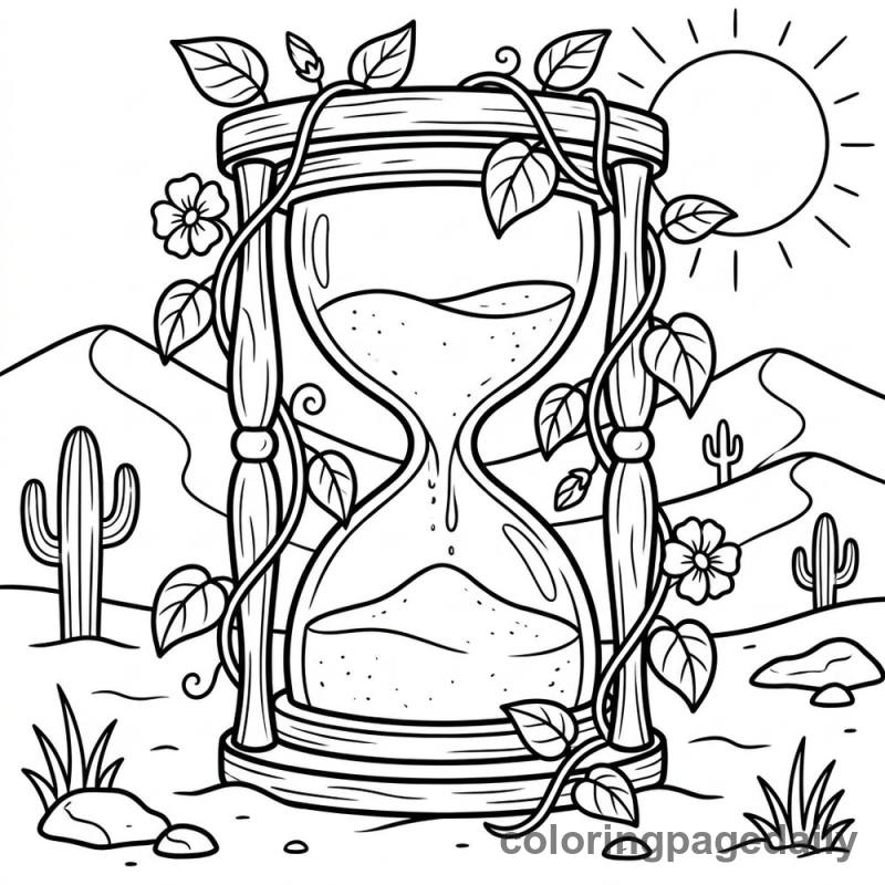 Magical Giant Hourglass - Colored reference example