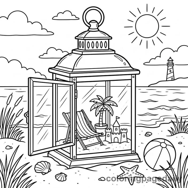 Magical Lantern Beach Cabana - Colored reference example