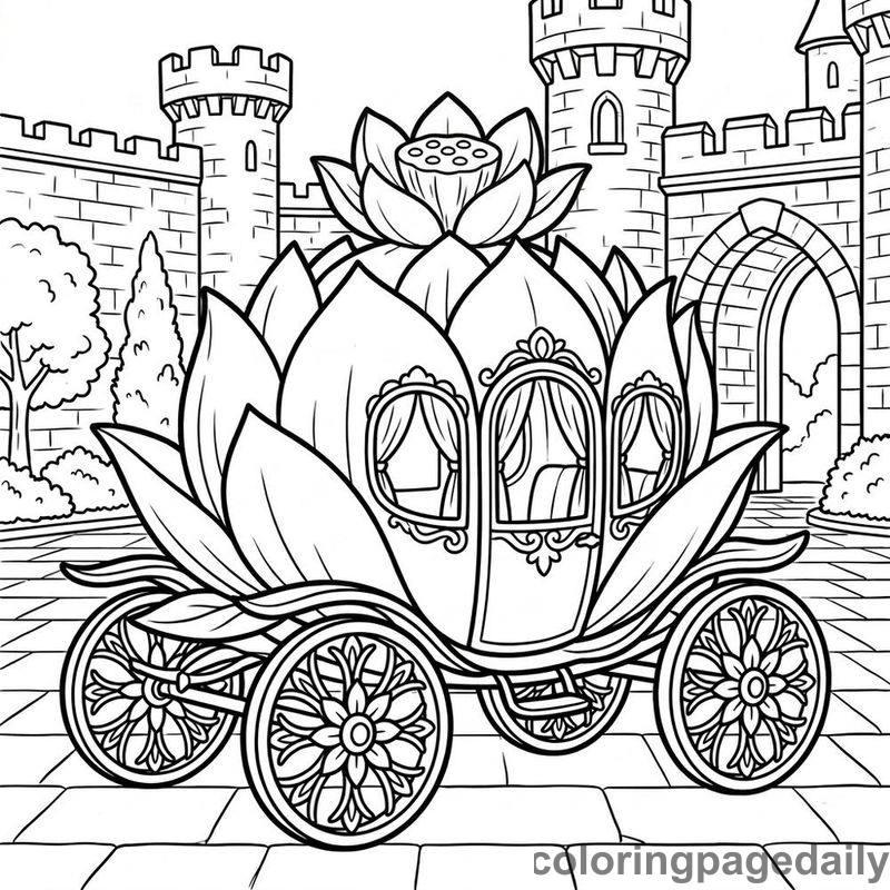 Magical Lotus Flower Carriage - Colored reference example