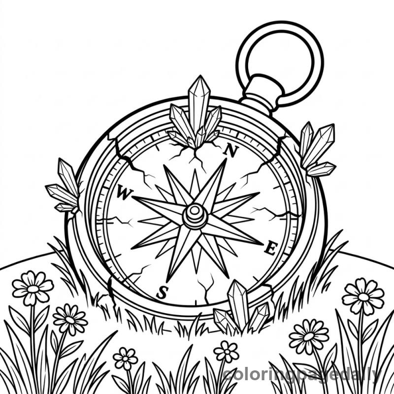 Magical Meadow Compass - Colored reference example