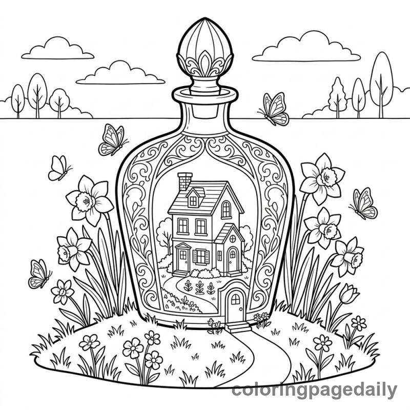 Magical Perfume Bottle House - Colored reference example