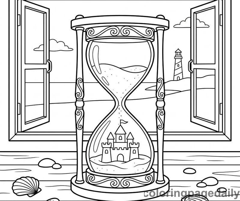 Magical Sandcastle Hourglass - Colored reference example