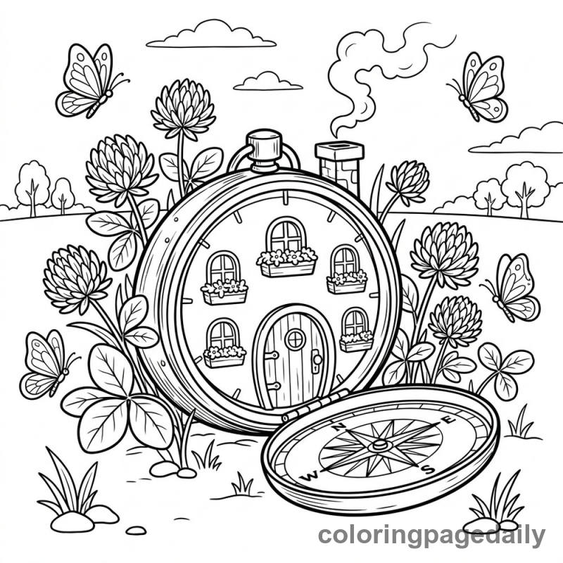 Magical Spring Compass House - Colored reference example