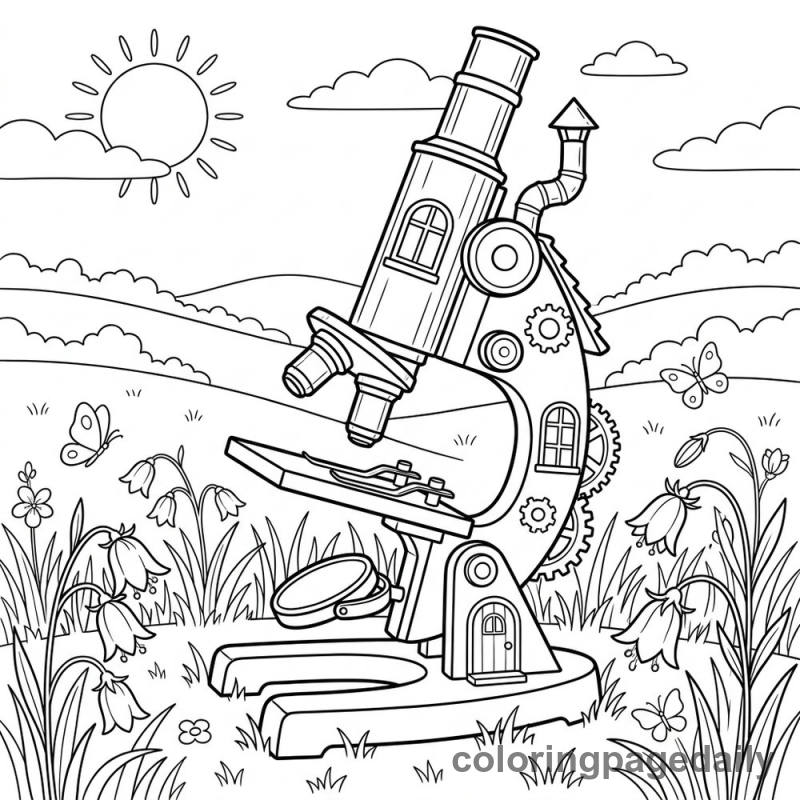 Magical Spring Microscope House - Colored reference example