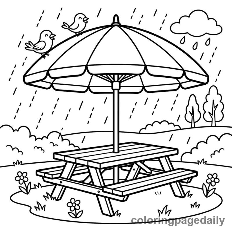 Magical Spring Umbrella Gazebo - Colored reference example