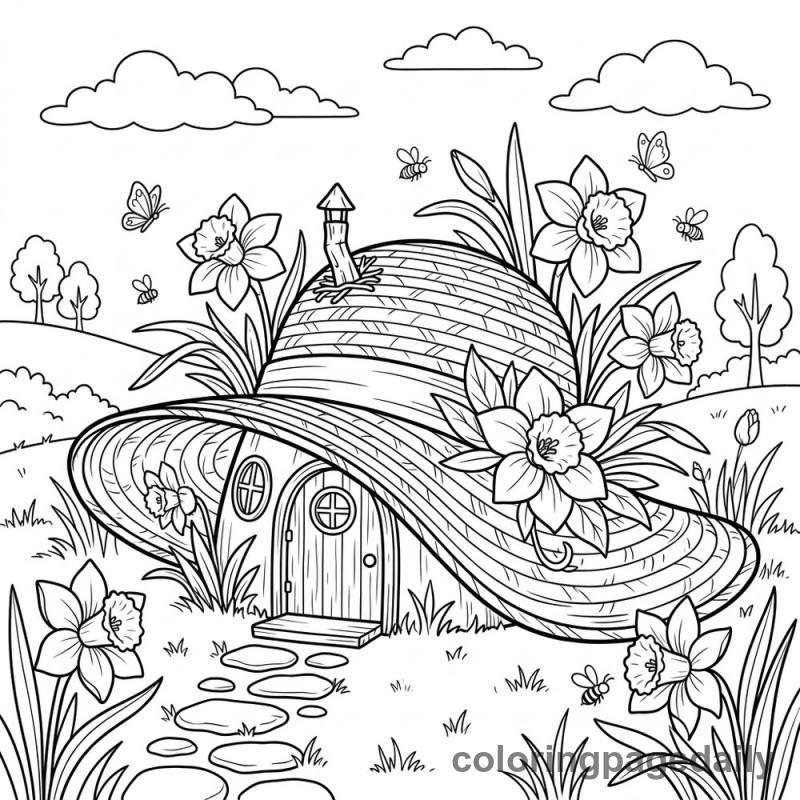 Magical Sun Hat House - Colored reference example