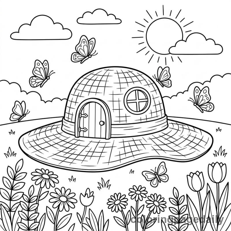 Magical Sun Hat House - Colored reference example