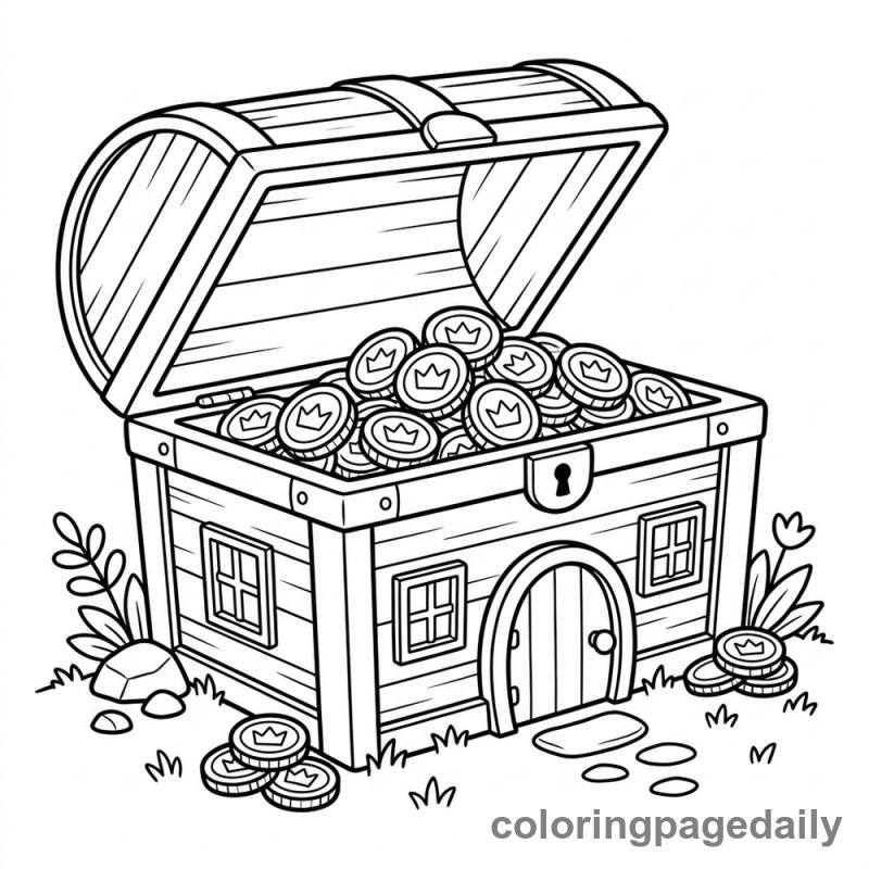 Magical Treasure Chest House - Colored reference example