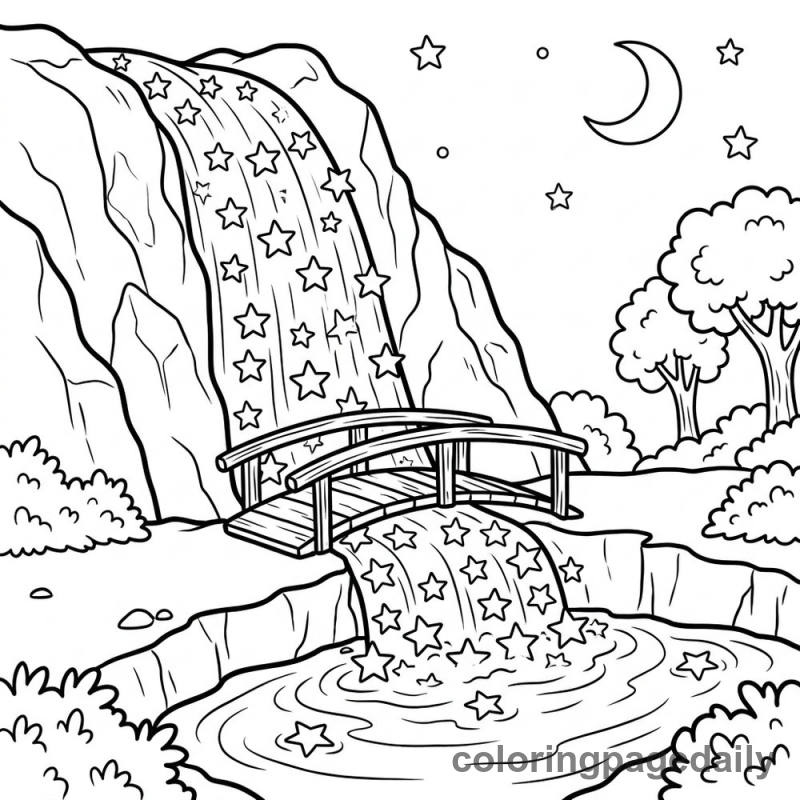 The Waterfall of Stars - Colored reference example