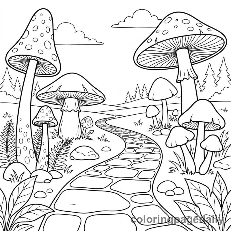 The Mushroom Path - Colored reference example