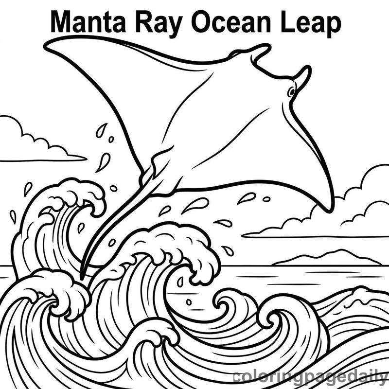 Manta Ray Ocean Leap - Colored reference example