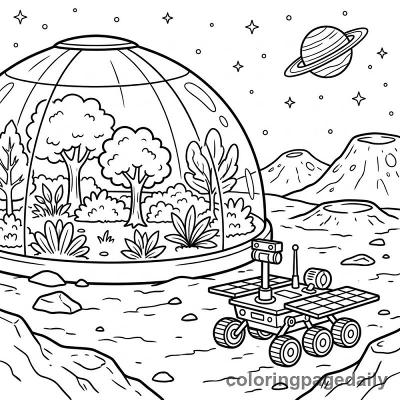 Mars Bio-Dome Habitat - Colored reference example