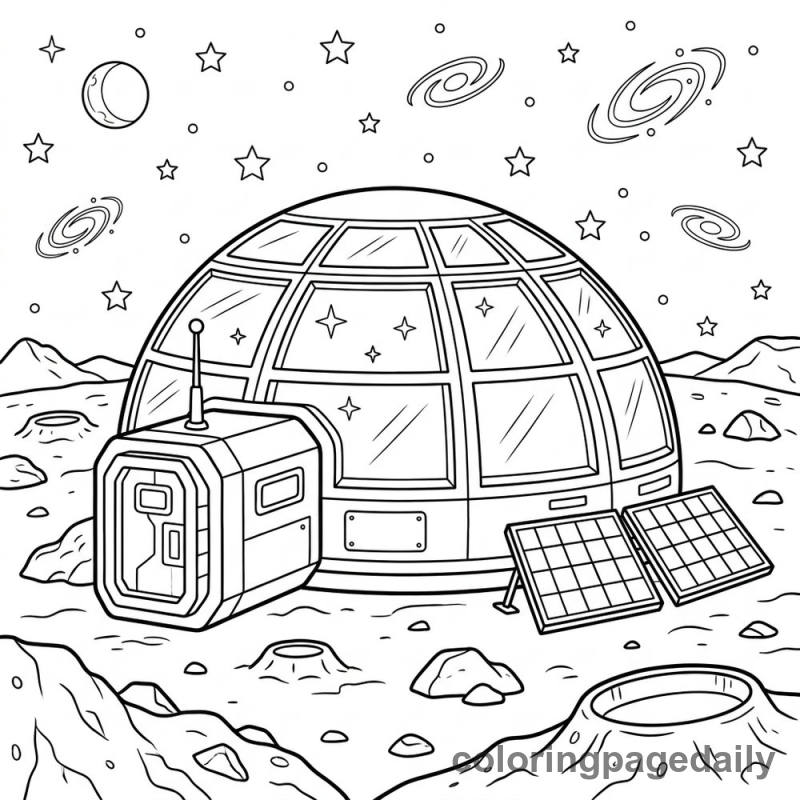Mars Dome Habitat Module - Colored reference example