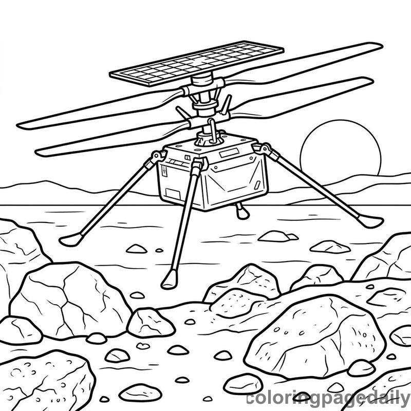 Mars Helicopter Flight - Colored reference example
