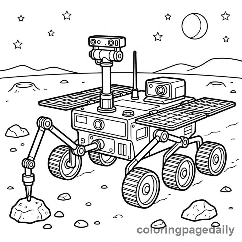 Mars Rover's Rocky Discovery - Colored reference example