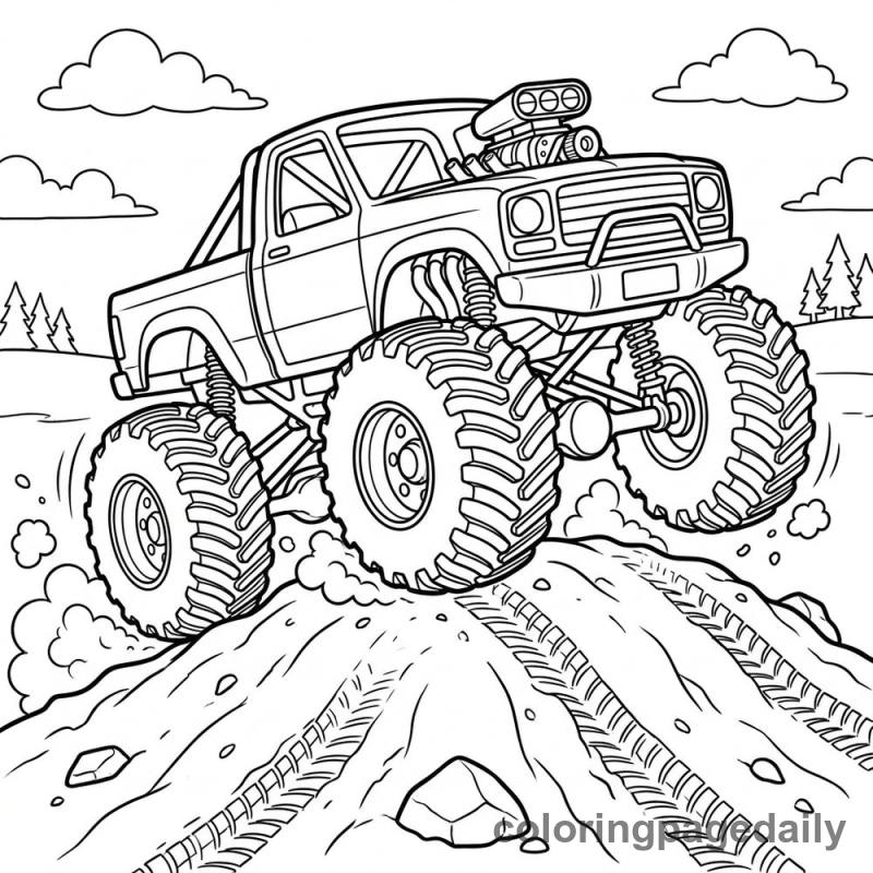 Monster Truck Action - Colored reference example