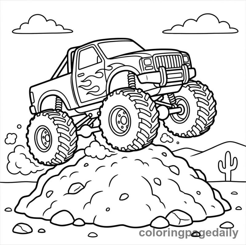 Monster Truck Crush - Colored reference example