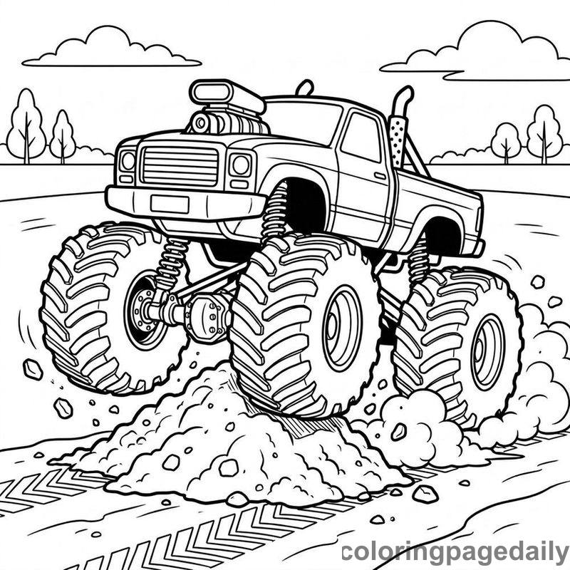 Monster Truck Crush - Colored reference example