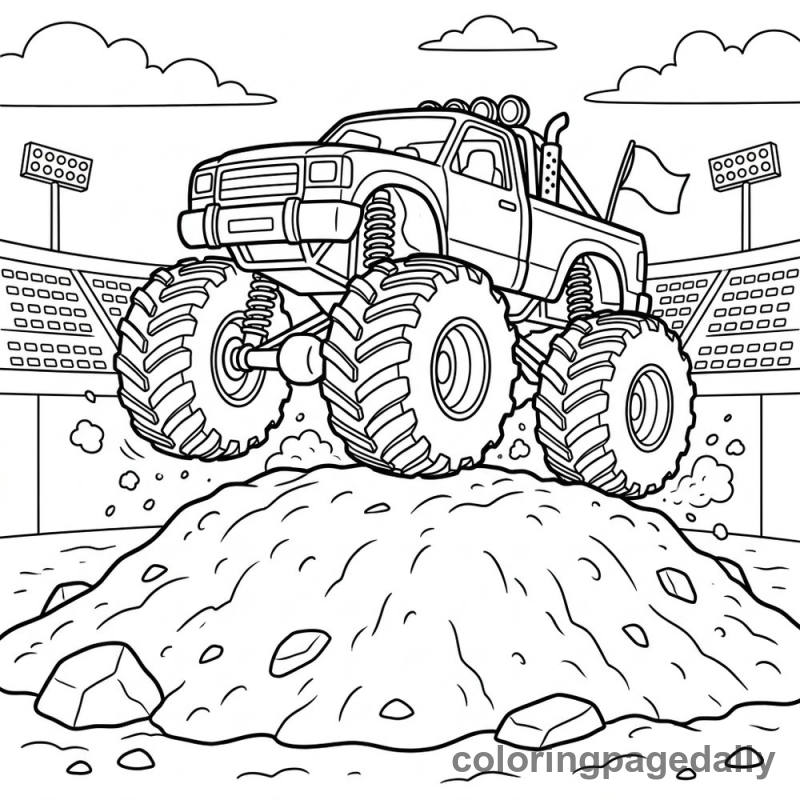 Monster Truck Dirt Crush - Colored reference example