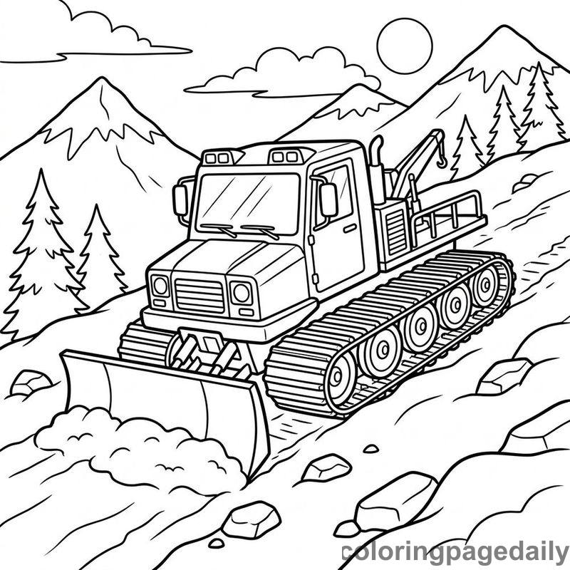 Mountain Snowcat Machine - Colored reference example
