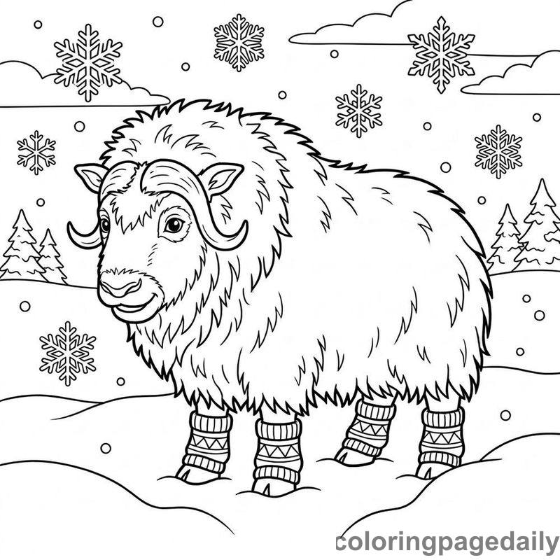 Musk Ox In Leg Warmers - Colored reference example