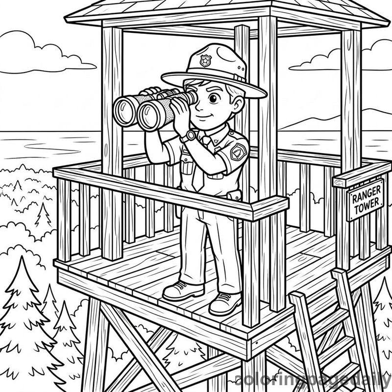 Park Ranger Observation Tower - Colored reference example