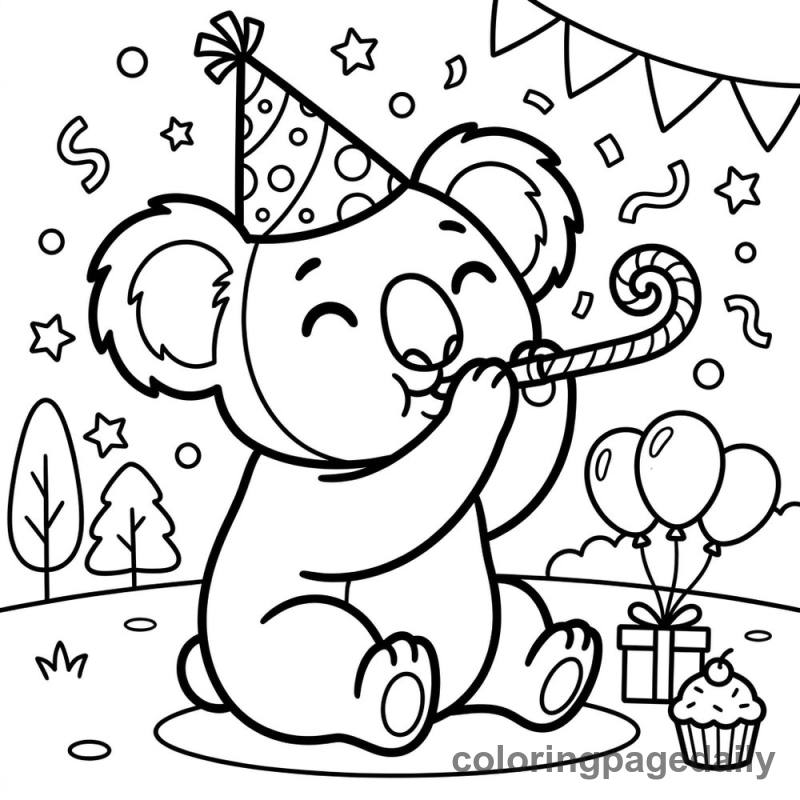 Party Koala Surprise! - Colored reference example