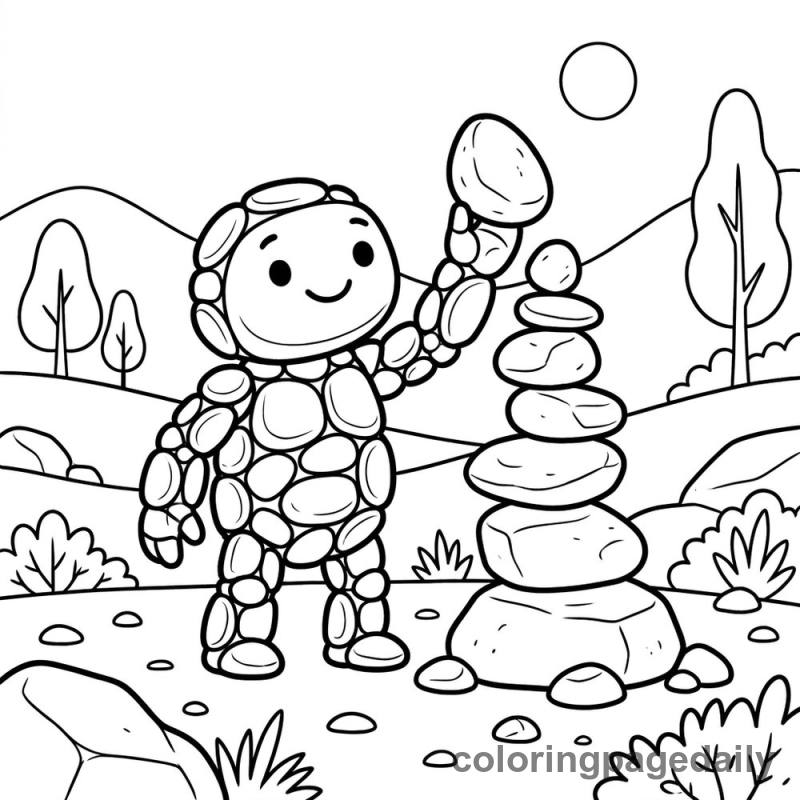 The Pebble Golem's Tower - Colored reference example