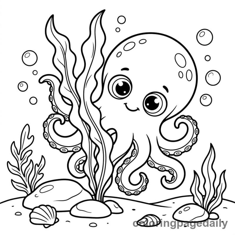 Peek-a-Boo Kraken - Colored reference example