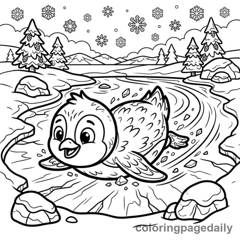 Penguin Belly Slide - Colored reference example