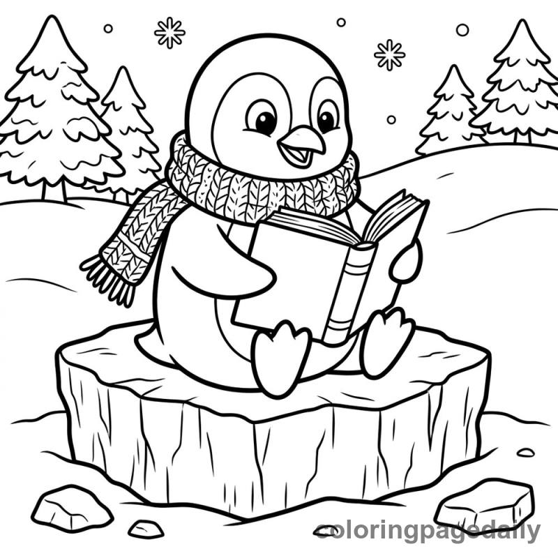 Penguin Reading Book - Colored reference example