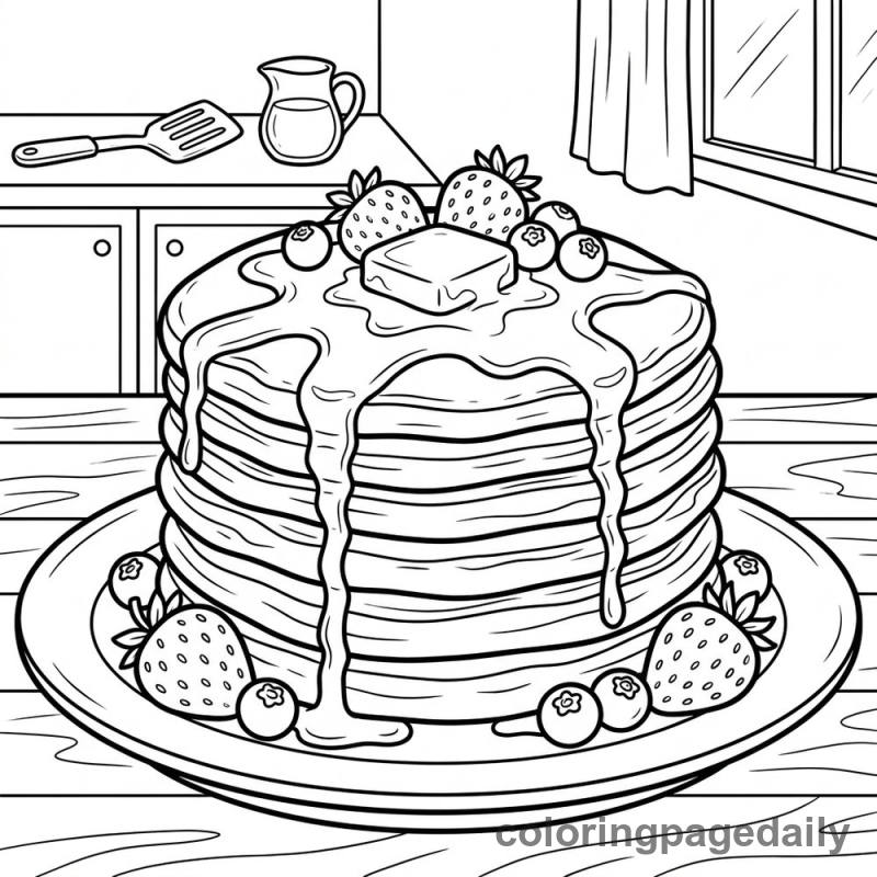Perfect Pancake Pile-Up - Colored reference example