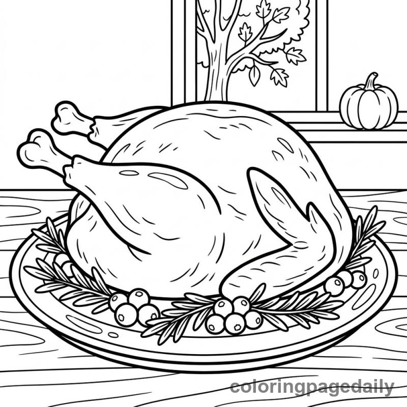 Perfect Thanksgiving Turkey Dinner - Colored reference example
