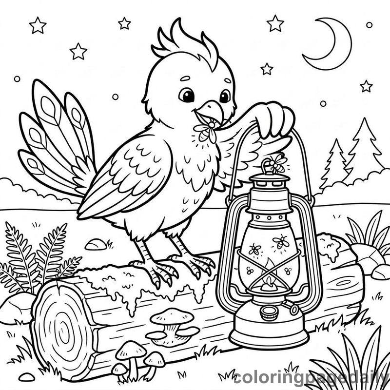 Phoenix Chick Lantern Fireflies - Colored reference example