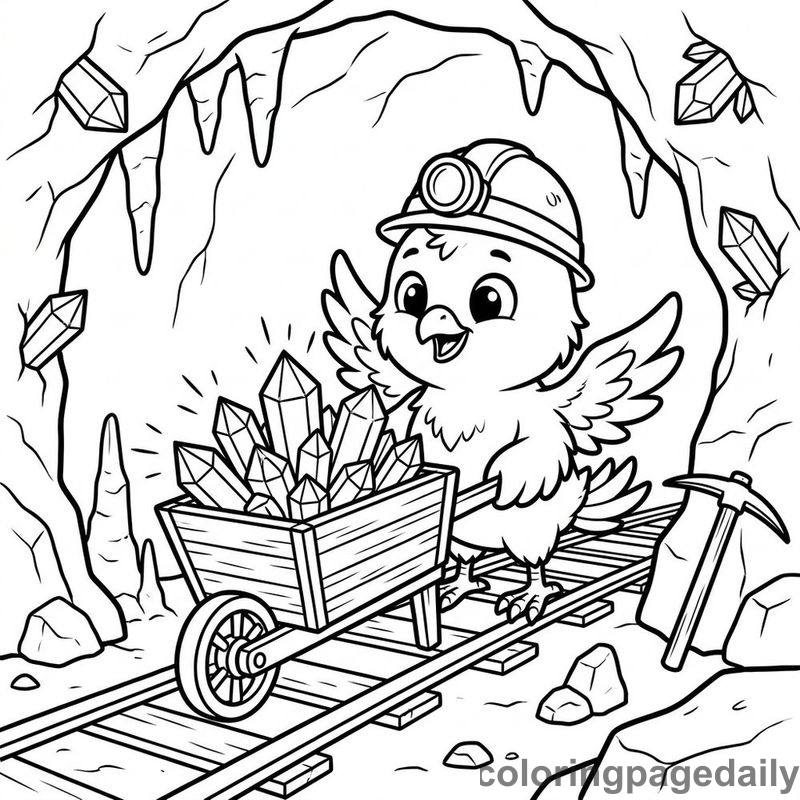 Phoenix Chick Mining Crystals - Colored reference example