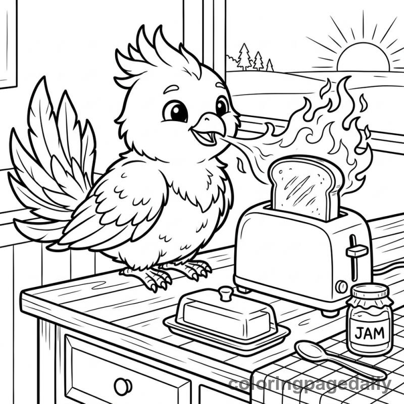 Phoenix Chick Toasting Bread - Colored reference example
