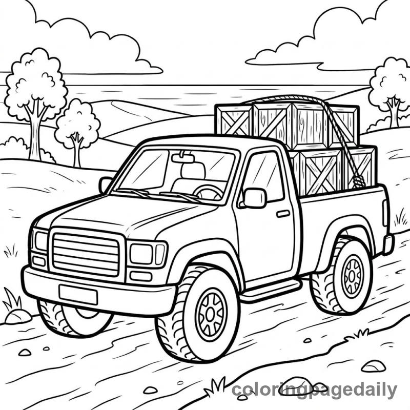 Pickup Truck Driving - Colored reference example